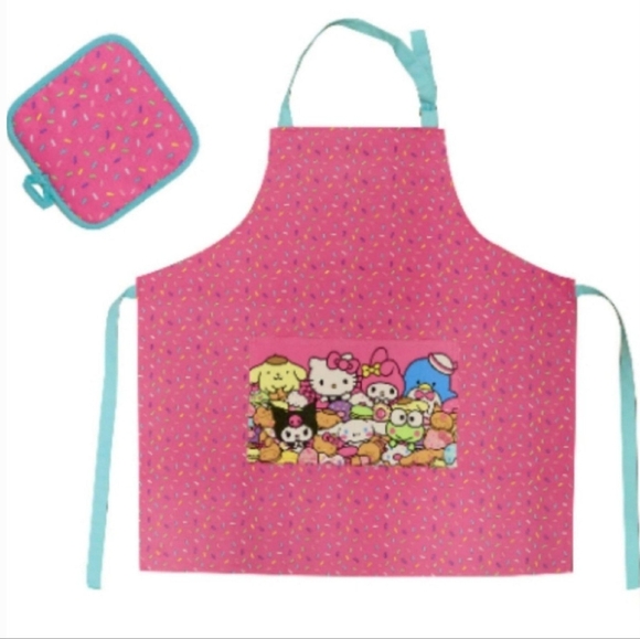 💖 NEW Hello Kitty and Friends Cafe Apron + Pot Holder Set - Picture 3 of 3